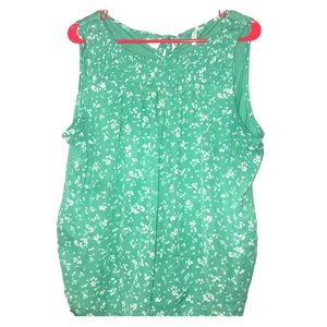 Xl Women’s Floral Green Tank